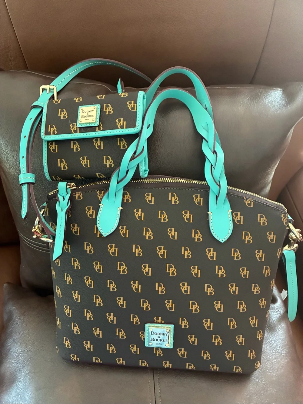 Louis Vuitton Brown Monogram Canvas Satchel with Natural Vachetta Trim